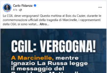 Fratelli d’Italia e il colpo di sole a Marcinelle, scambiano sindacalisti belgi per quelli della CGIL